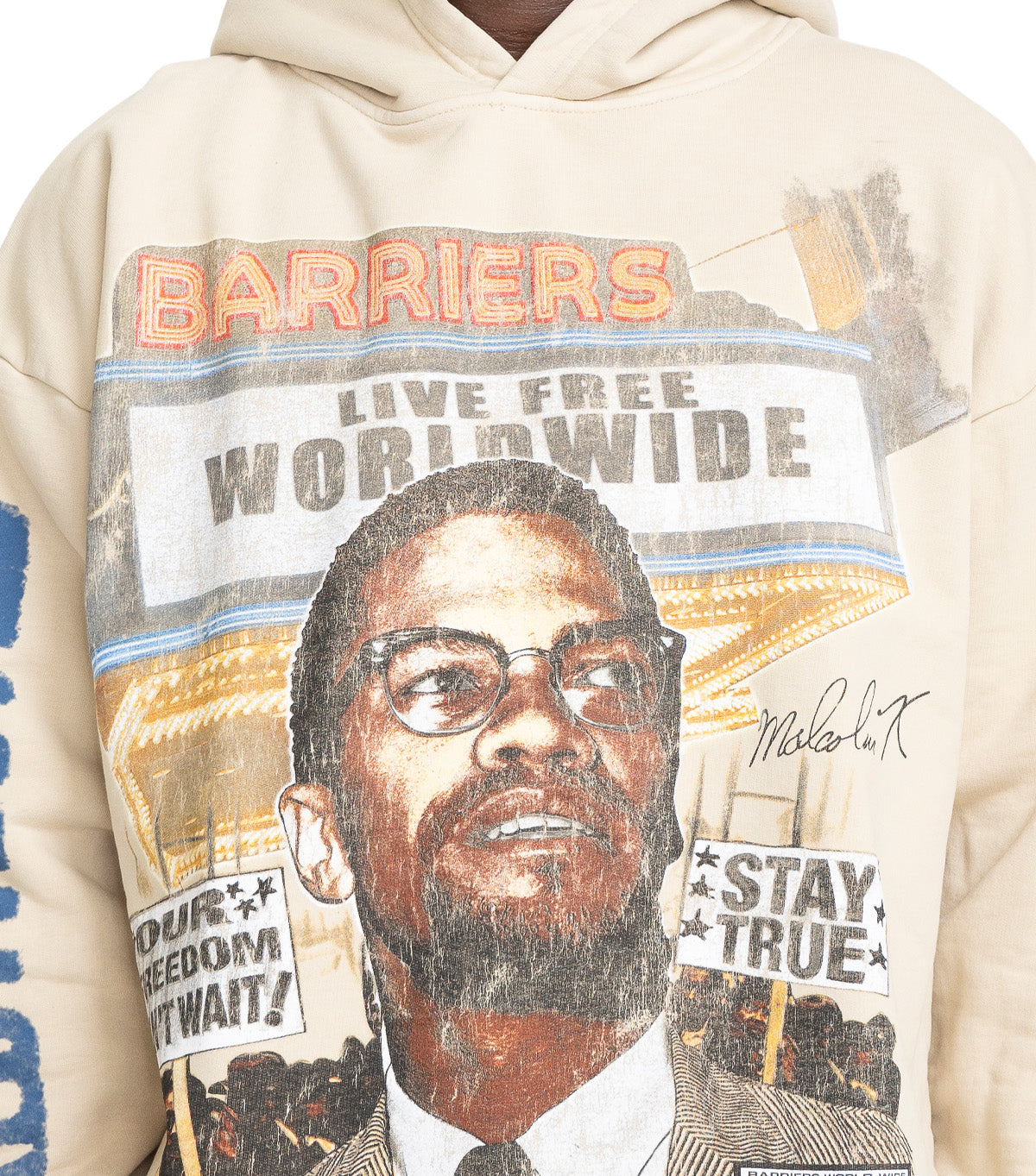Barriers Barrera Malcolm X Cream Hoodie Cream