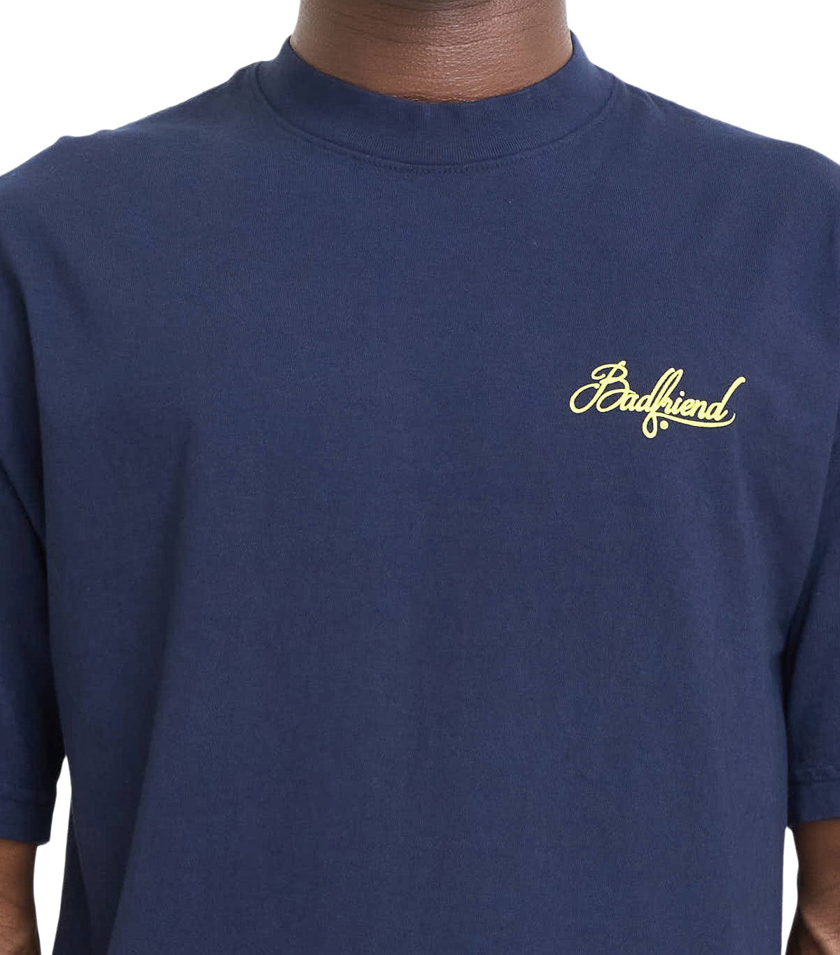 Badfriend Cursive Logo T-Shirt Navy
