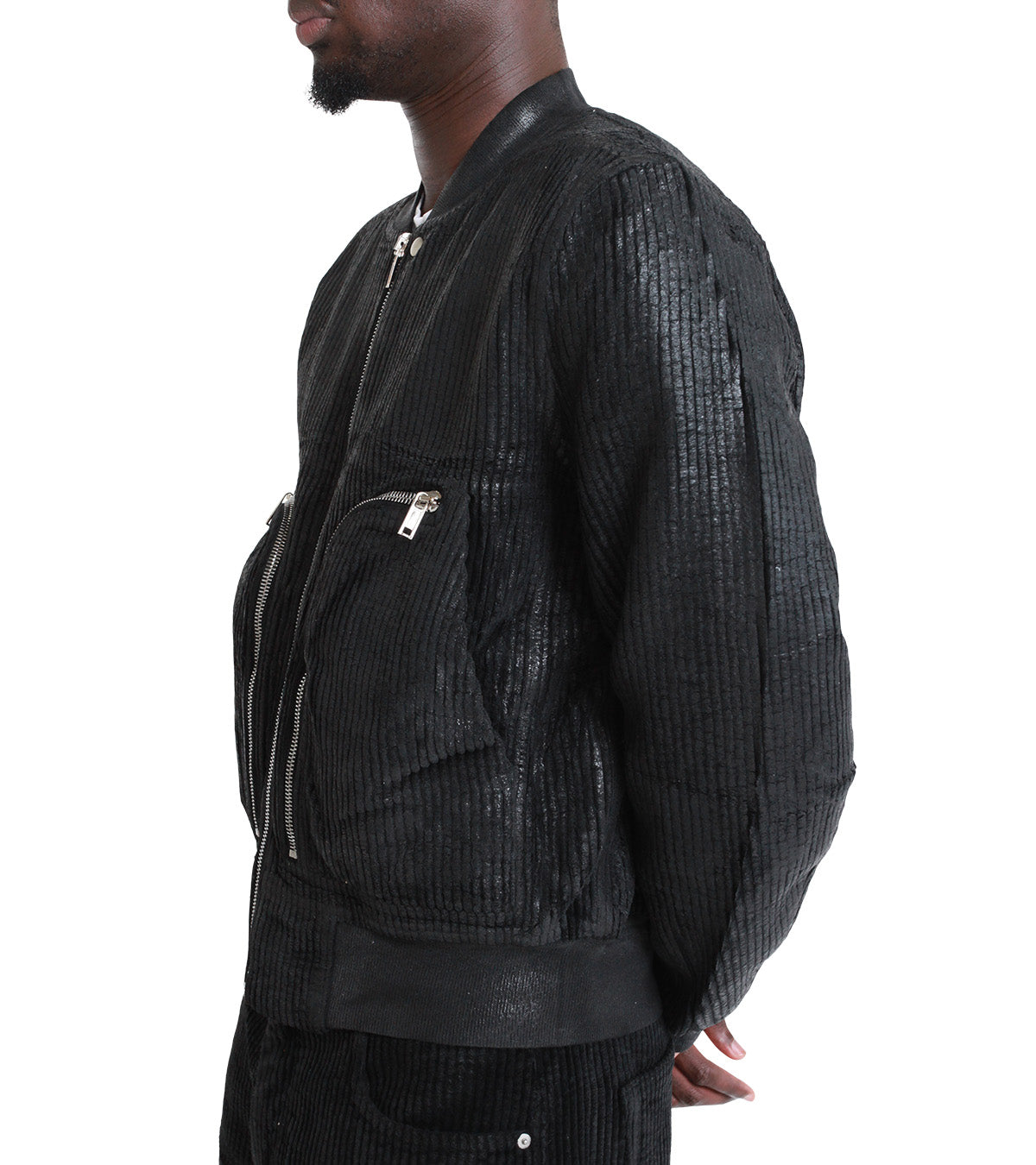 Rick Owens DRKSHDW Bauhaus Flight Bomber Jacket Black