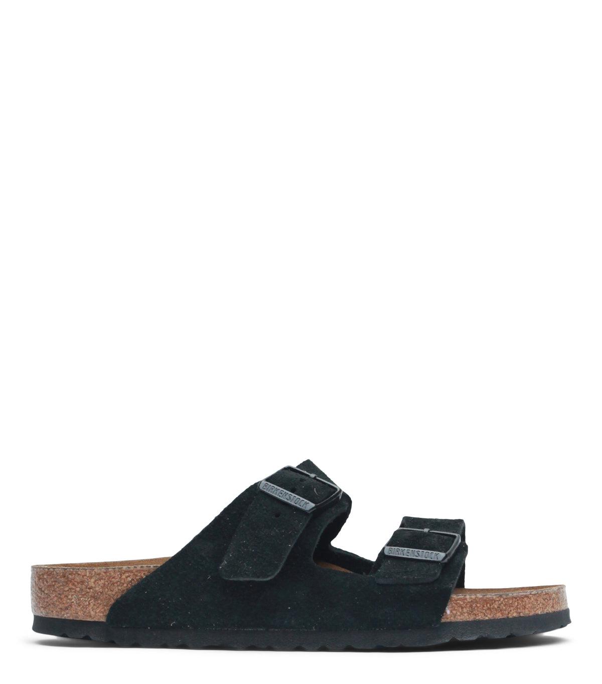 Birkenstock Arizona Soft Footbed Suede Black | SOMEWHERE