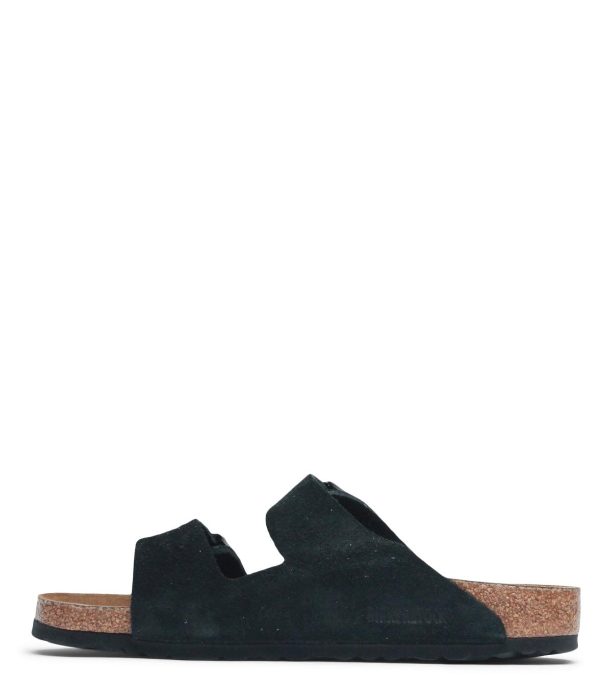 Birkenstock Arizona Soft Footbed Suede Black | SOMEWHERE