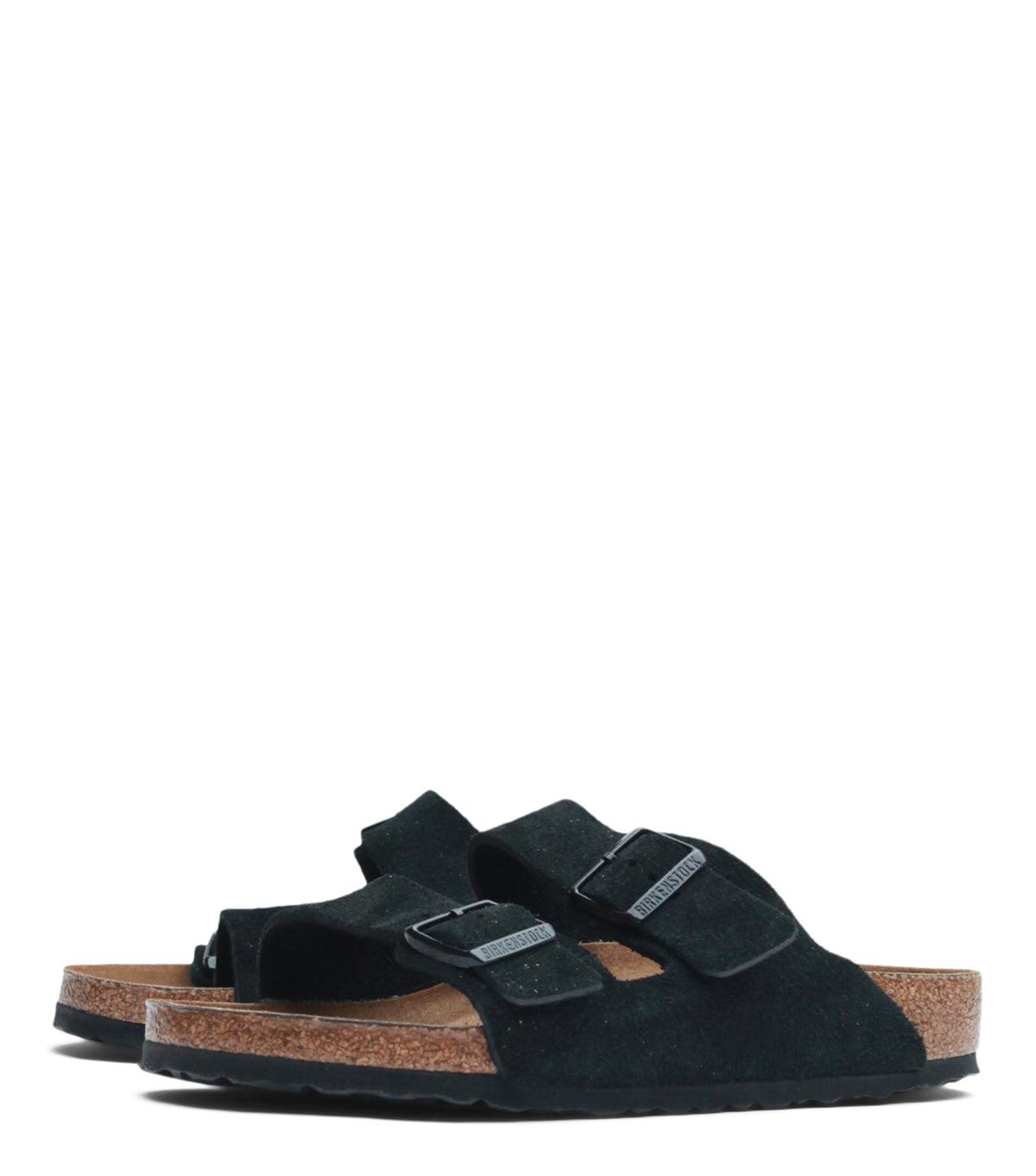 Birkenstock Arizona Soft Footbed Suede Black | SOMEWHERE