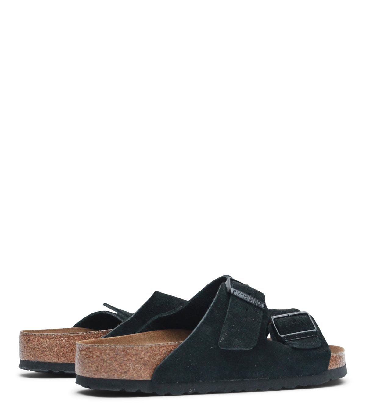 Birkenstock Arizona Soft Footbed Suede Black | SOMEWHERE