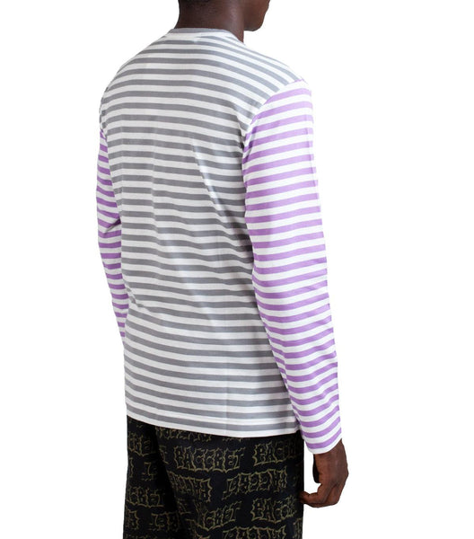 HEART STRIPE LONG T-SHIRT_2色[THE MUSEUM VISITOR] HEART STRIPE LONG T-SHIRT (GREY) : THE MUSEUM VISITOR