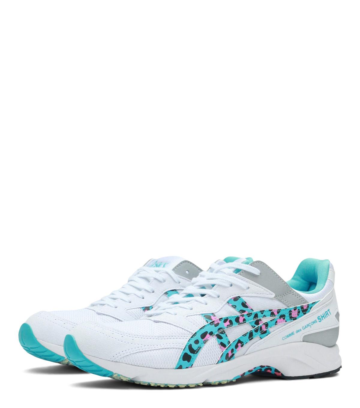 CdG SHIRT x Asics Tarther Leopard Blue | SOMEWHERE