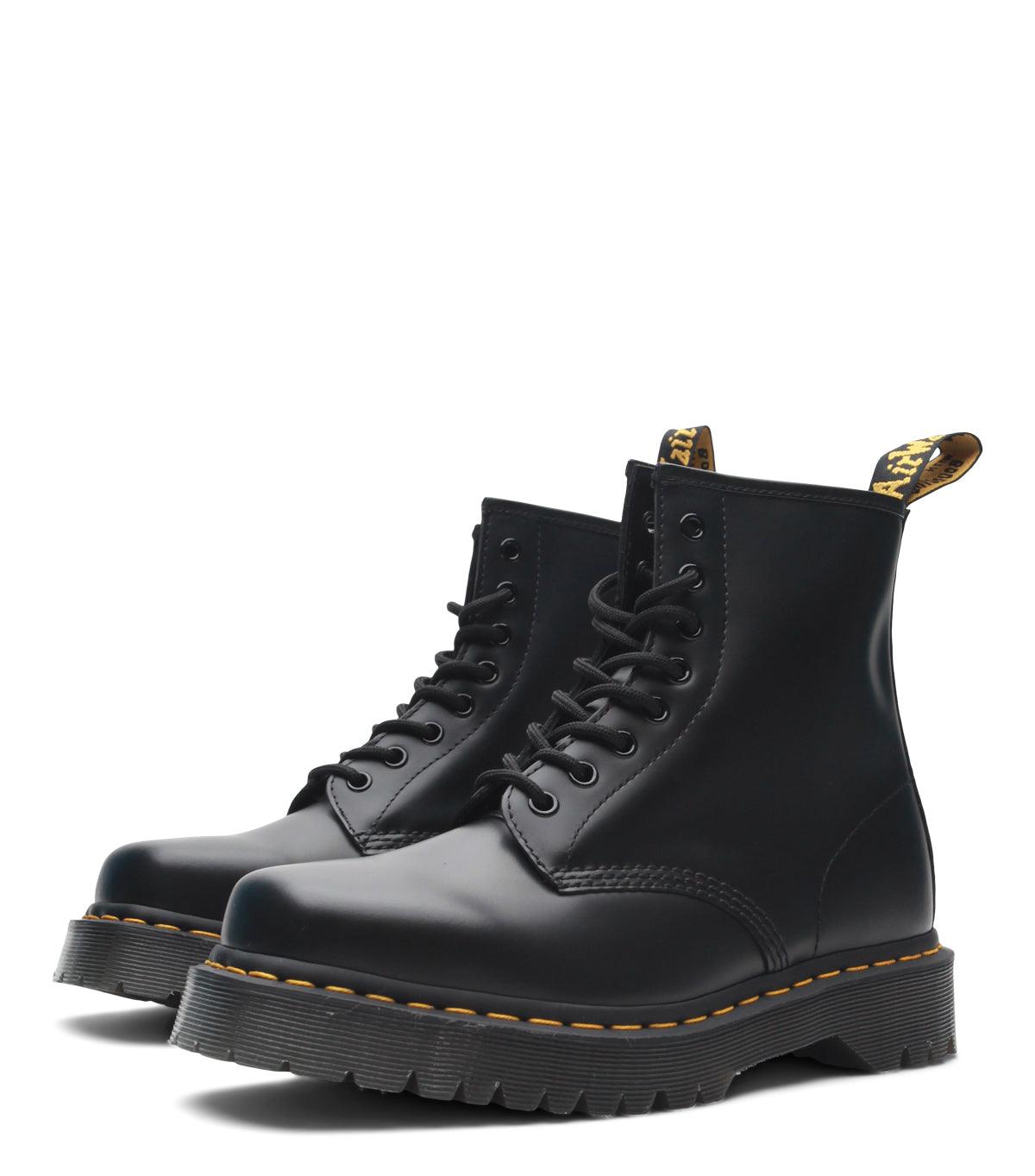 Dr. Martens 1460 Bex Squared Toe Leather Lace Up Smooth Boots Black | SOMEWHERE