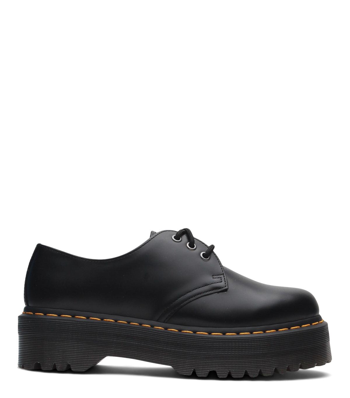 Dr. Martens 1461 Quad Smooth Leather Platform Black | SOMEWHERE