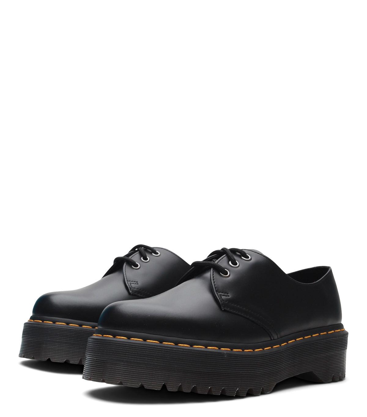 Dr. Martens 1461 Quad Smooth Leather Platform Black | SOMEWHERE