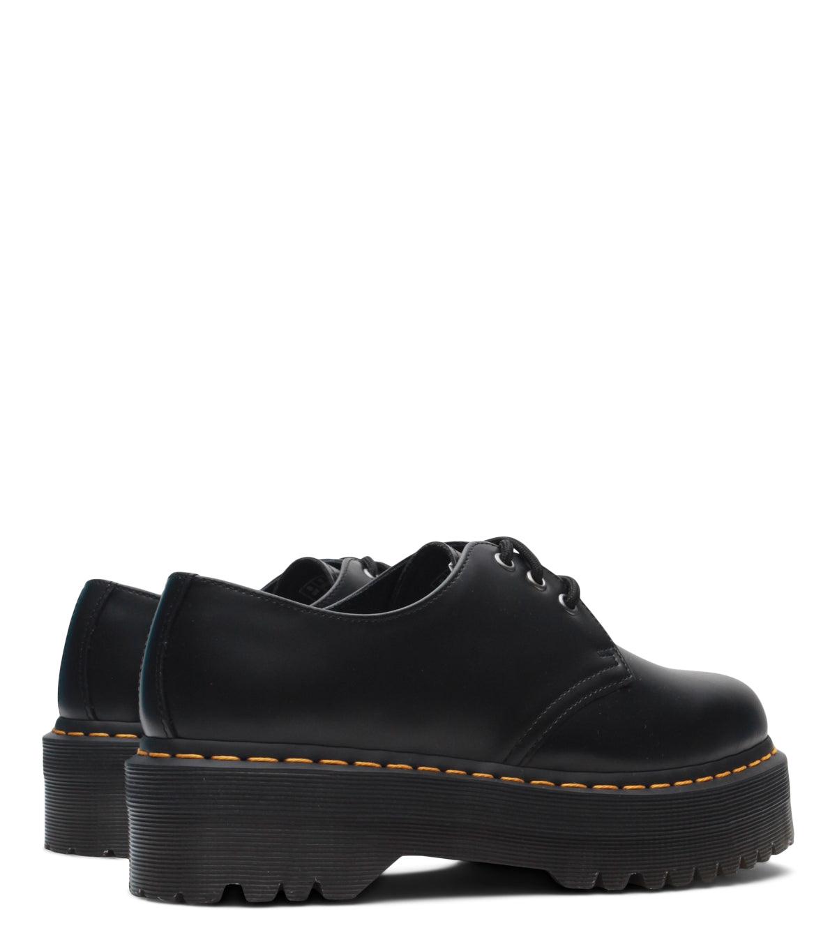 Dr. Martens 1461 Quad Smooth Leather Platform Black | SOMEWHERE