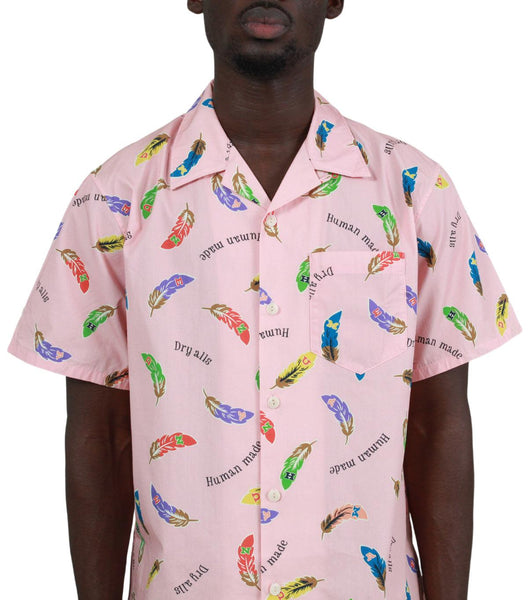 Human Made Feather Aloha Shirt Pink | SOMEWHERE