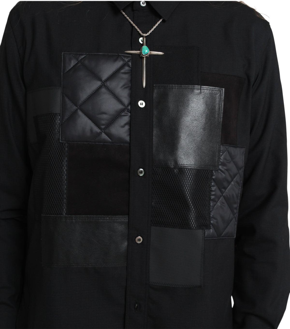 Junya Watanabe MAN Ripstop Button Up Shirt Black | SOMEWHERE