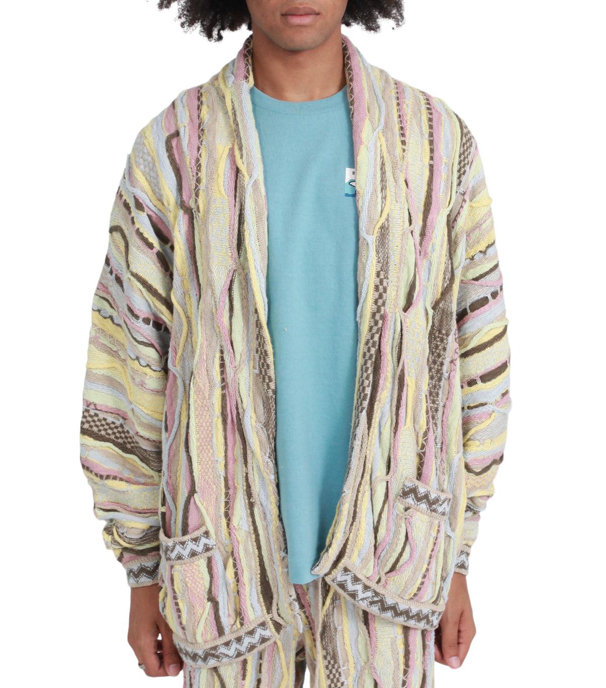 Kapital 7G Knit Gaudy Cardigan Yellow | SOMEWHERE