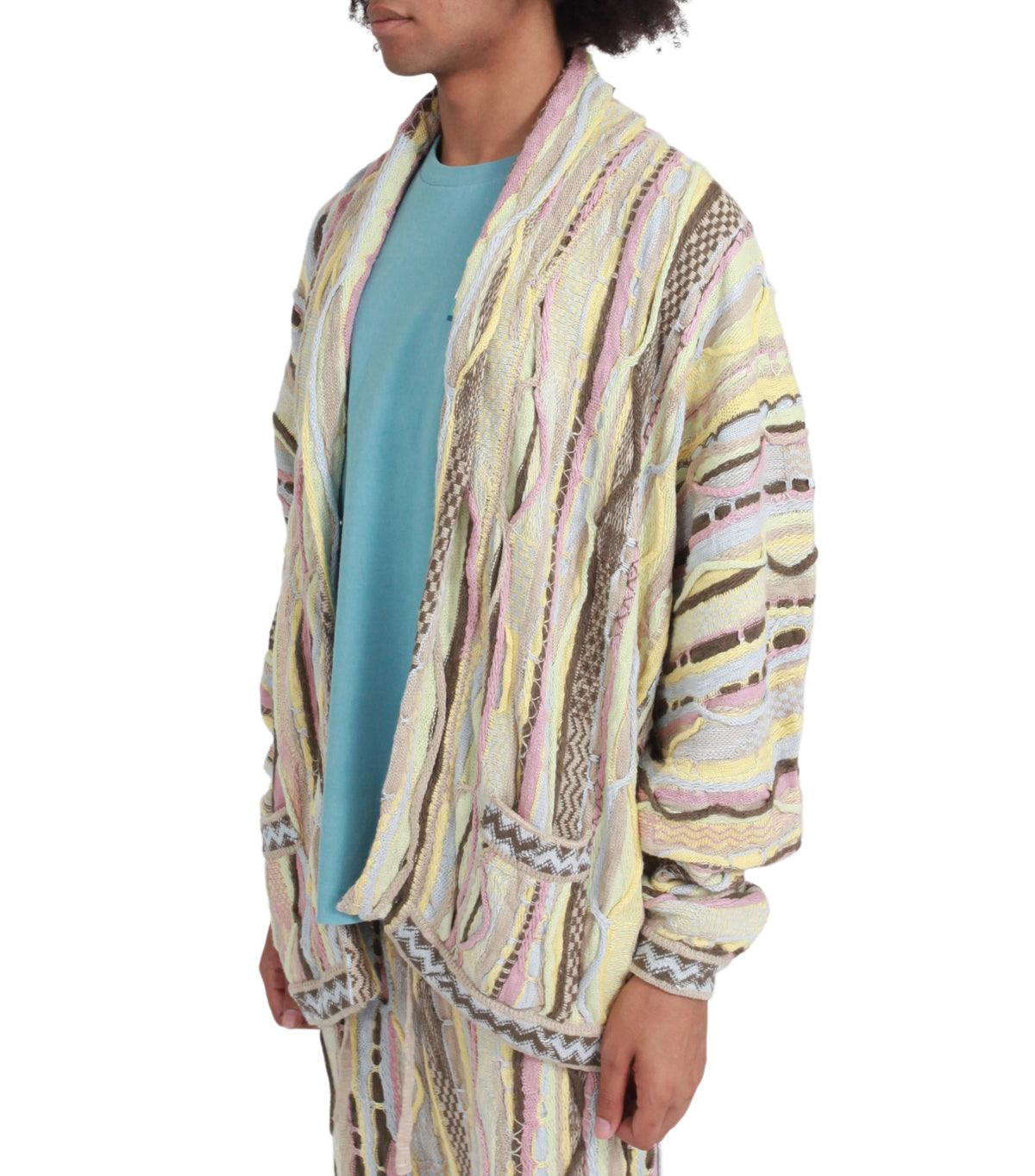 Kapital 7G Knit Gaudy Cardigan Yellow | SOMEWHERE
