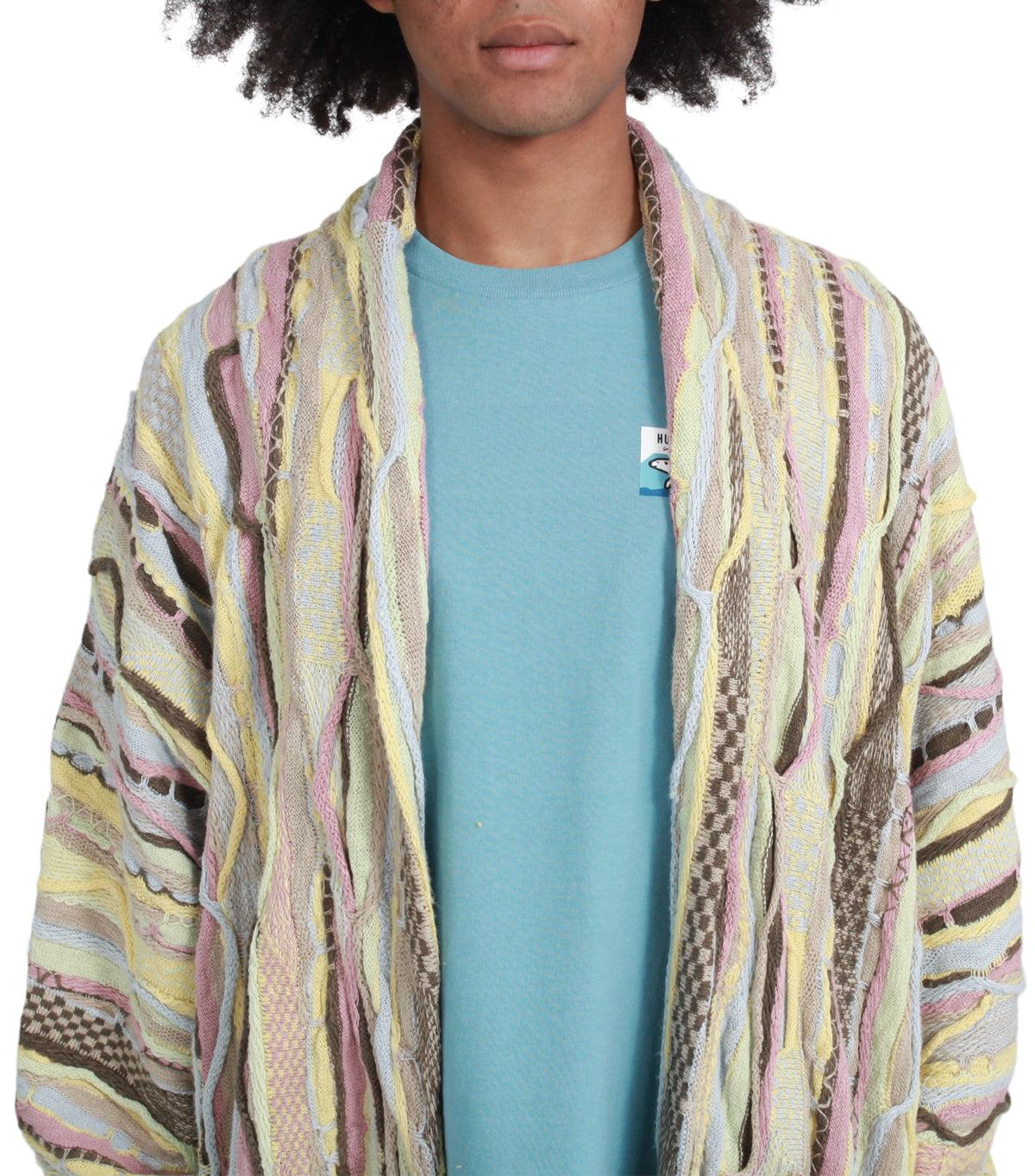 Kapital 7G Knit Gaudy Cardigan Yellow | SOMEWHERE