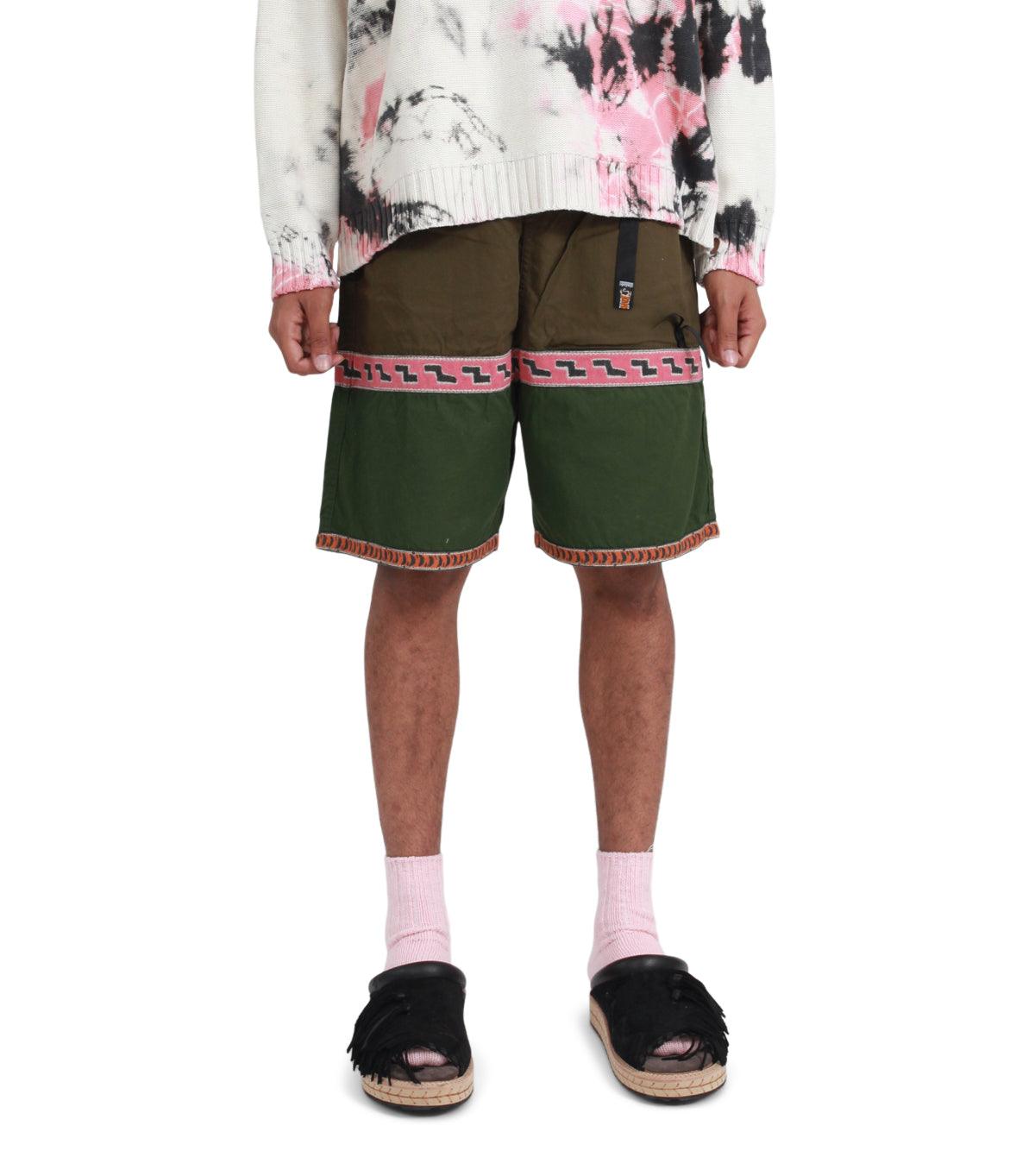 Kapital Combed Burberry Eco Baka Shorts Khaki | SOMEWHERE