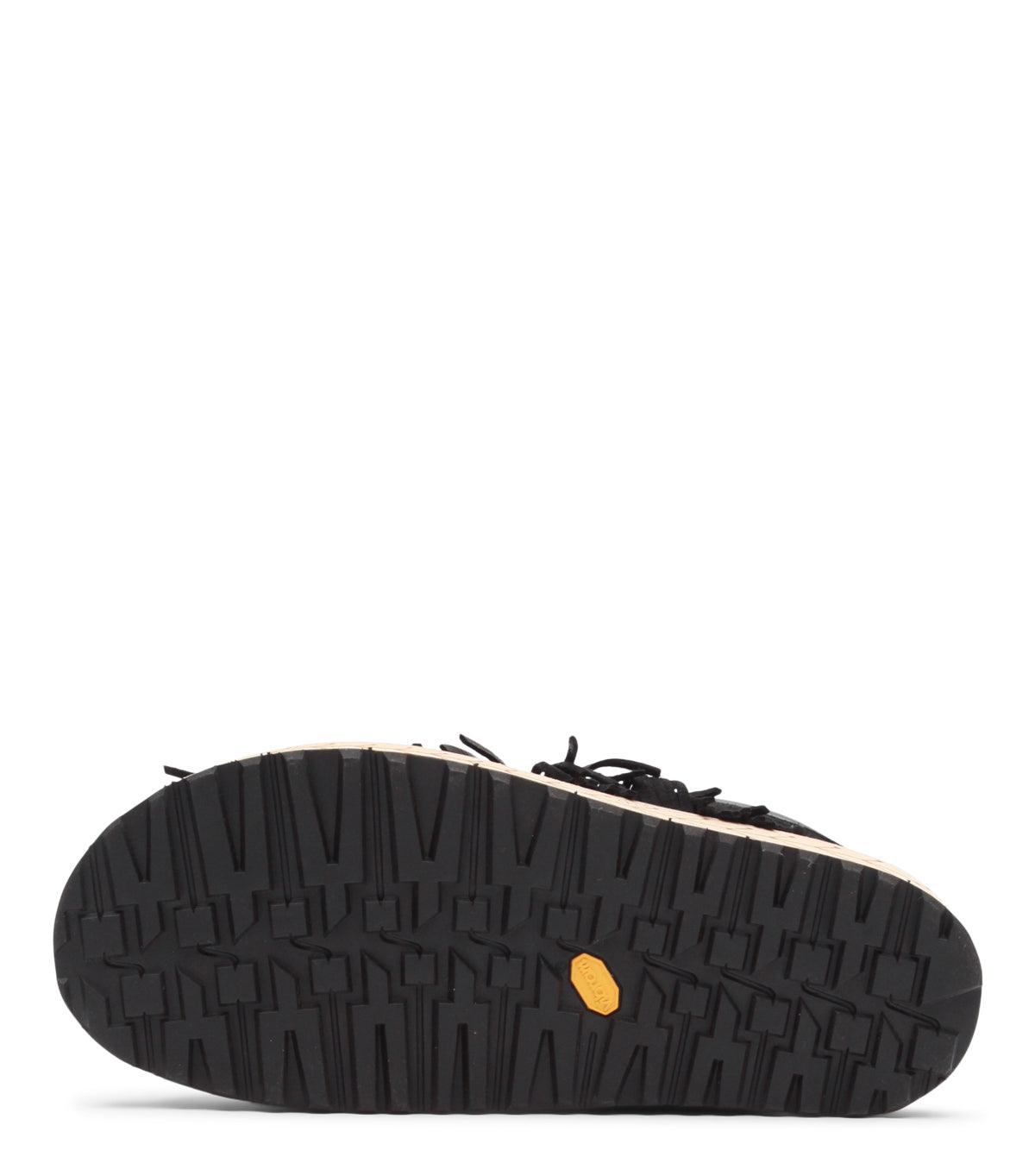 Kapital Deer Leather Pueblo Sabot Sandals Black | SOMEWHERE
