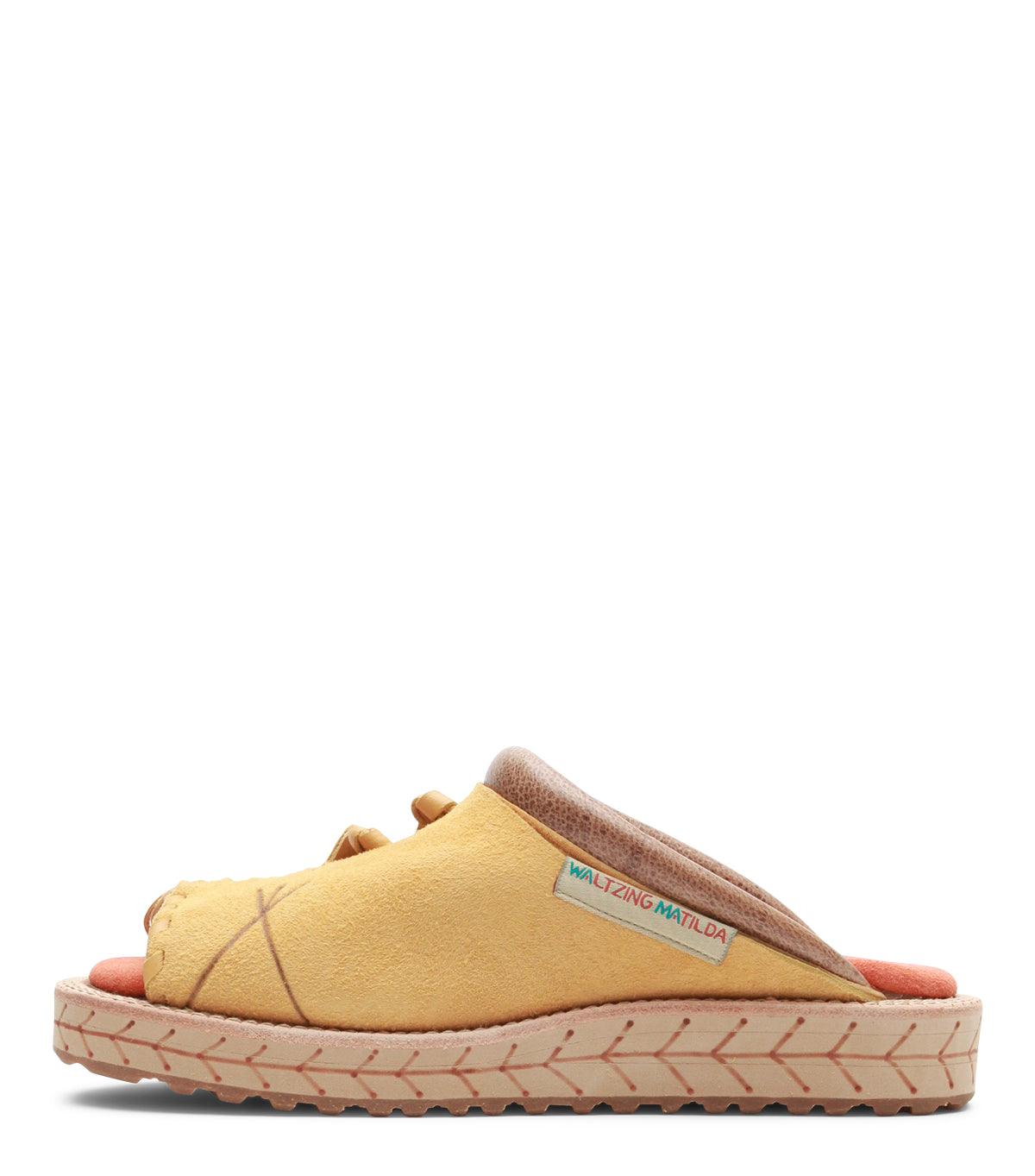 Kapital Deer Leather Pueblo Sabot Sandals Yellow | SOMEWHERE