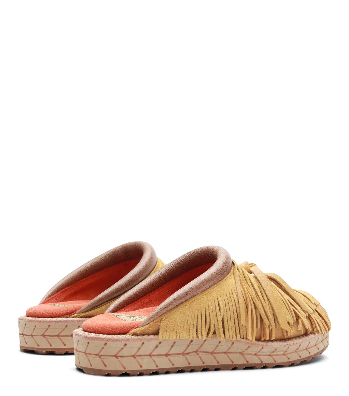 Kapital Deer Leather Pueblo Sabot Sandals Yellow | SOMEWHERE