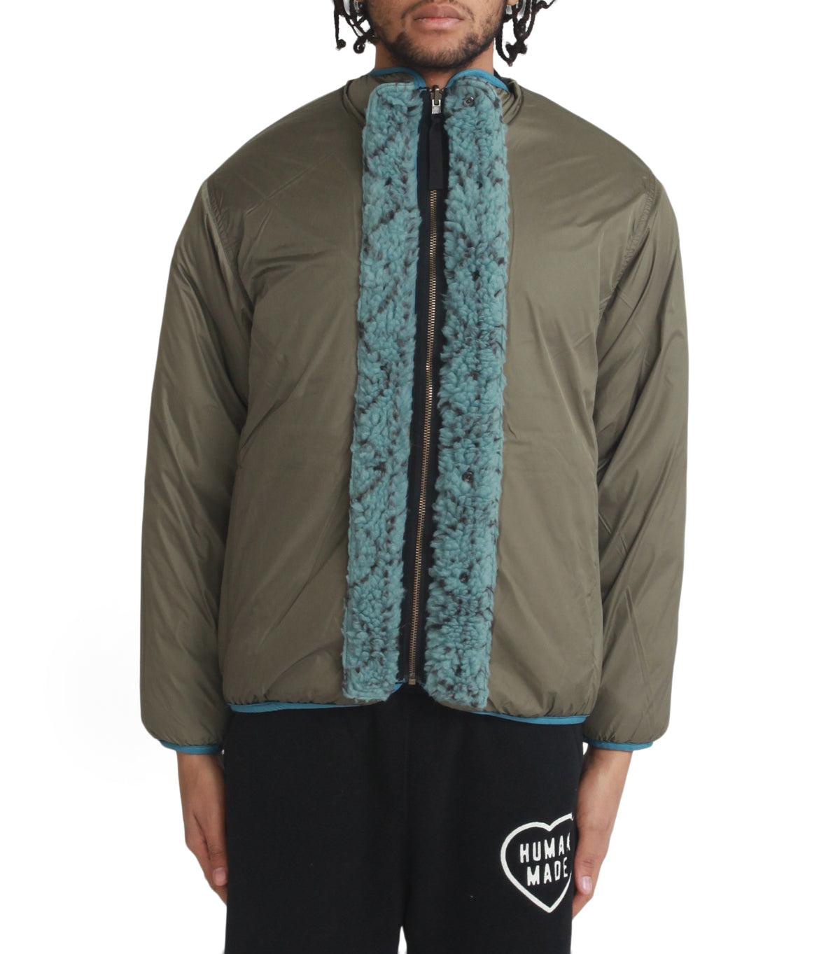 Kapital Do-Gi Sashiko Boa Fleece Reversible Blouson Blue | SOMEWHERE