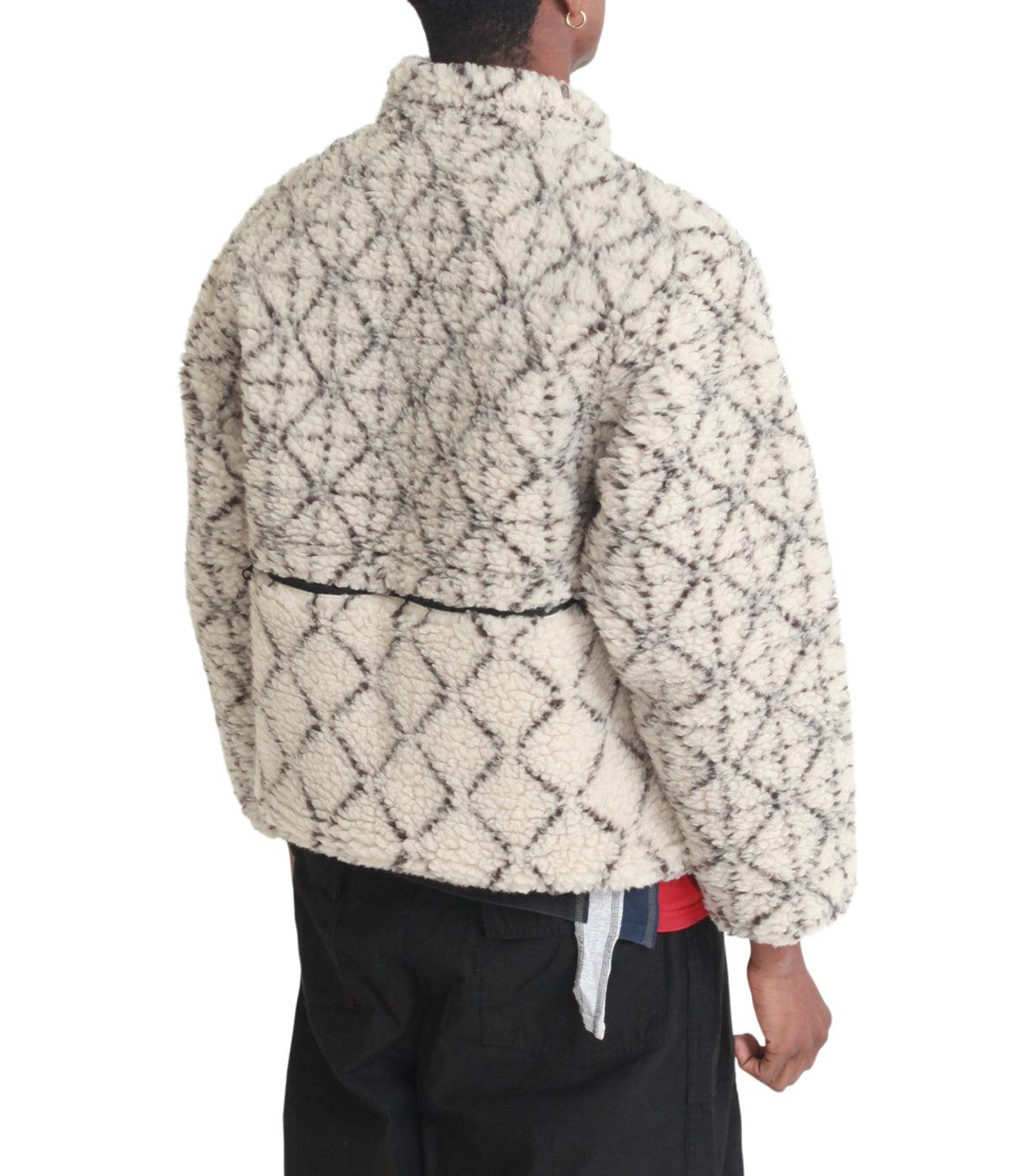 Kapital Do-Gi Sashiko Boa Fleece Reversible Blouson Ecru | SOMEWHERE