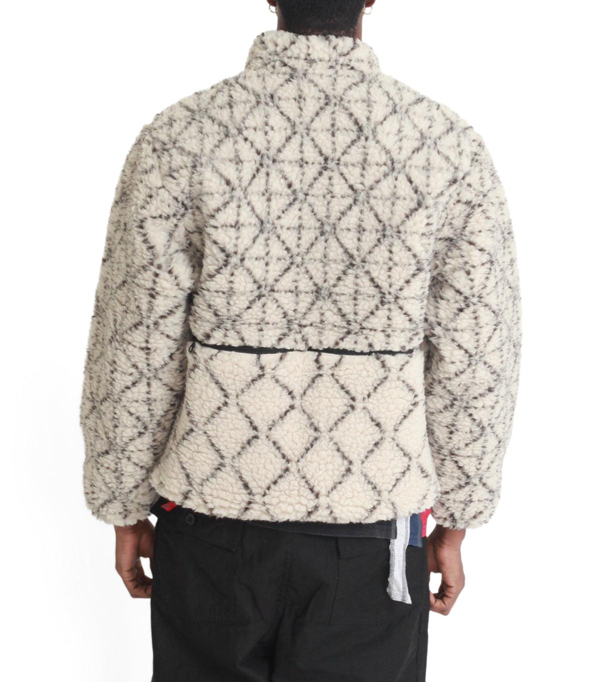 Kapital Do-Gi Sashiko Boa Fleece Reversible Blouson Ecru | SOMEWHERE