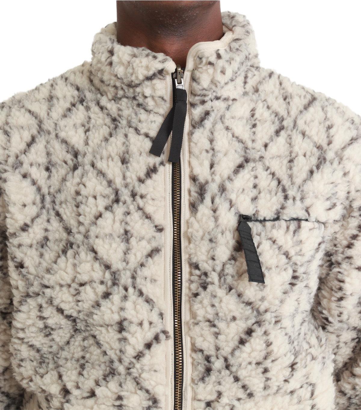 Kapital Do-Gi Sashiko Boa Fleece Reversible Blouson Ecru | SOMEWHERE
