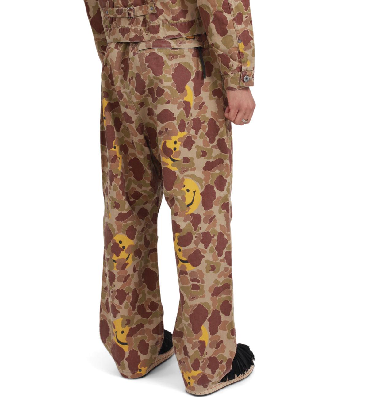 Kapital Herringbone Happy Peek-A-Boo Camo Easy Pants Beige | SOMEWHERE