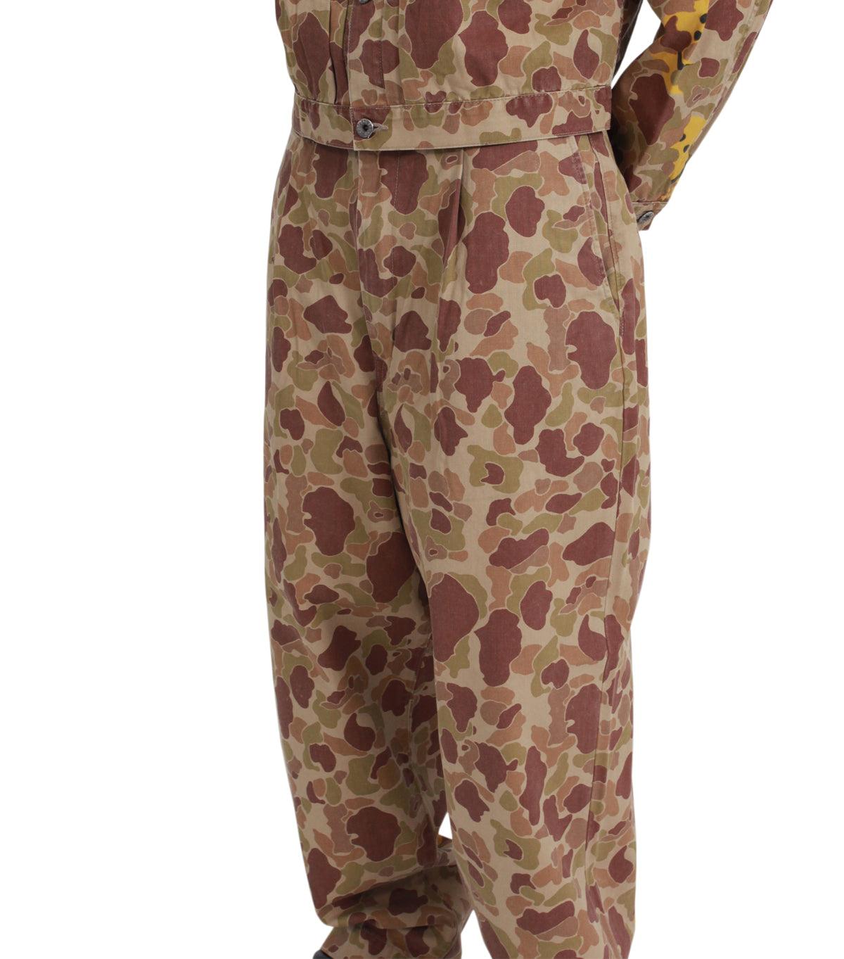 Kapital Herringbone Happy Peek-A-Boo Camo Nime Pants Beige | SOMEWHERE