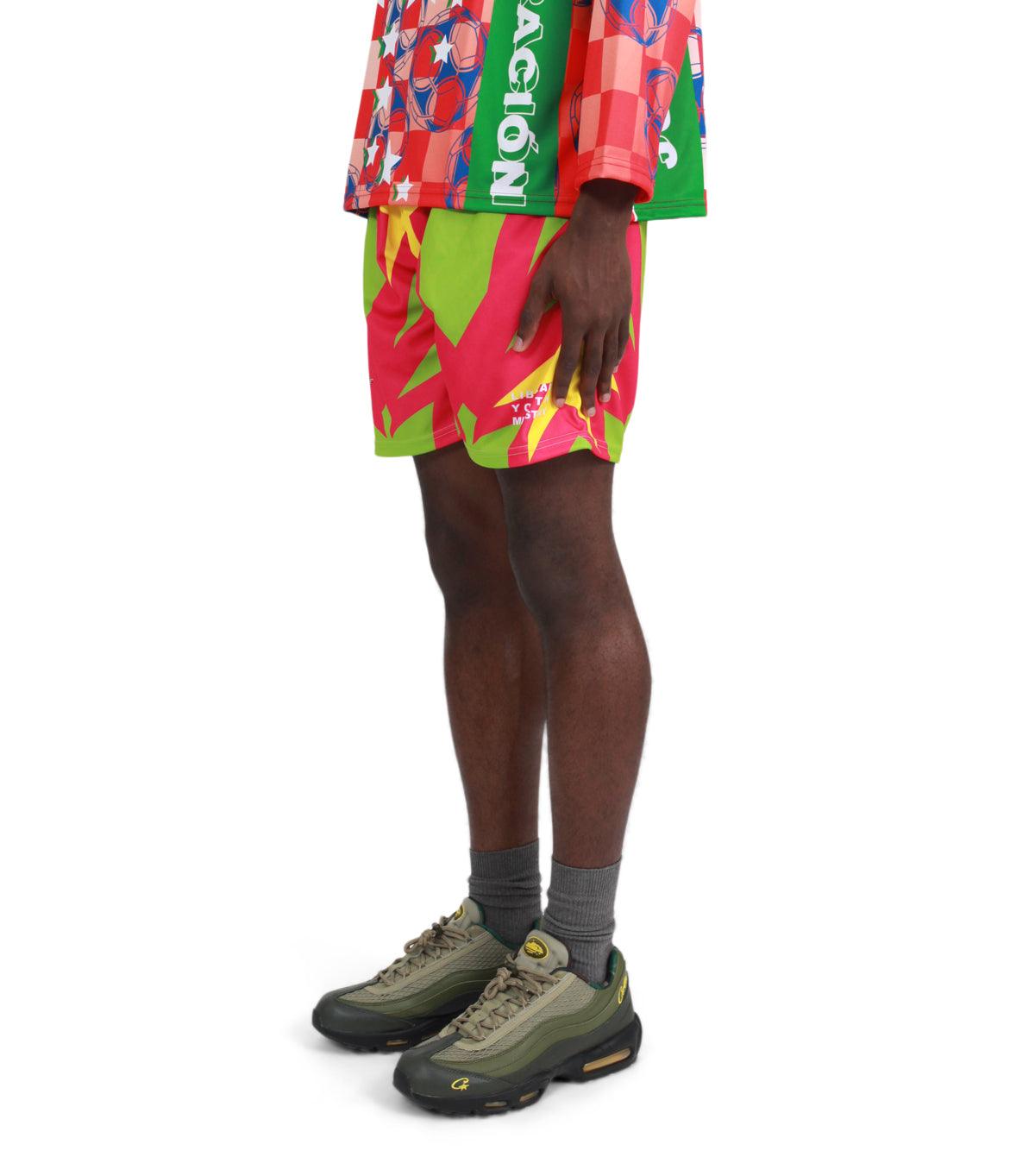 Liberal Youth Ministry Printed Football Shorts Green | SOMEWHERE