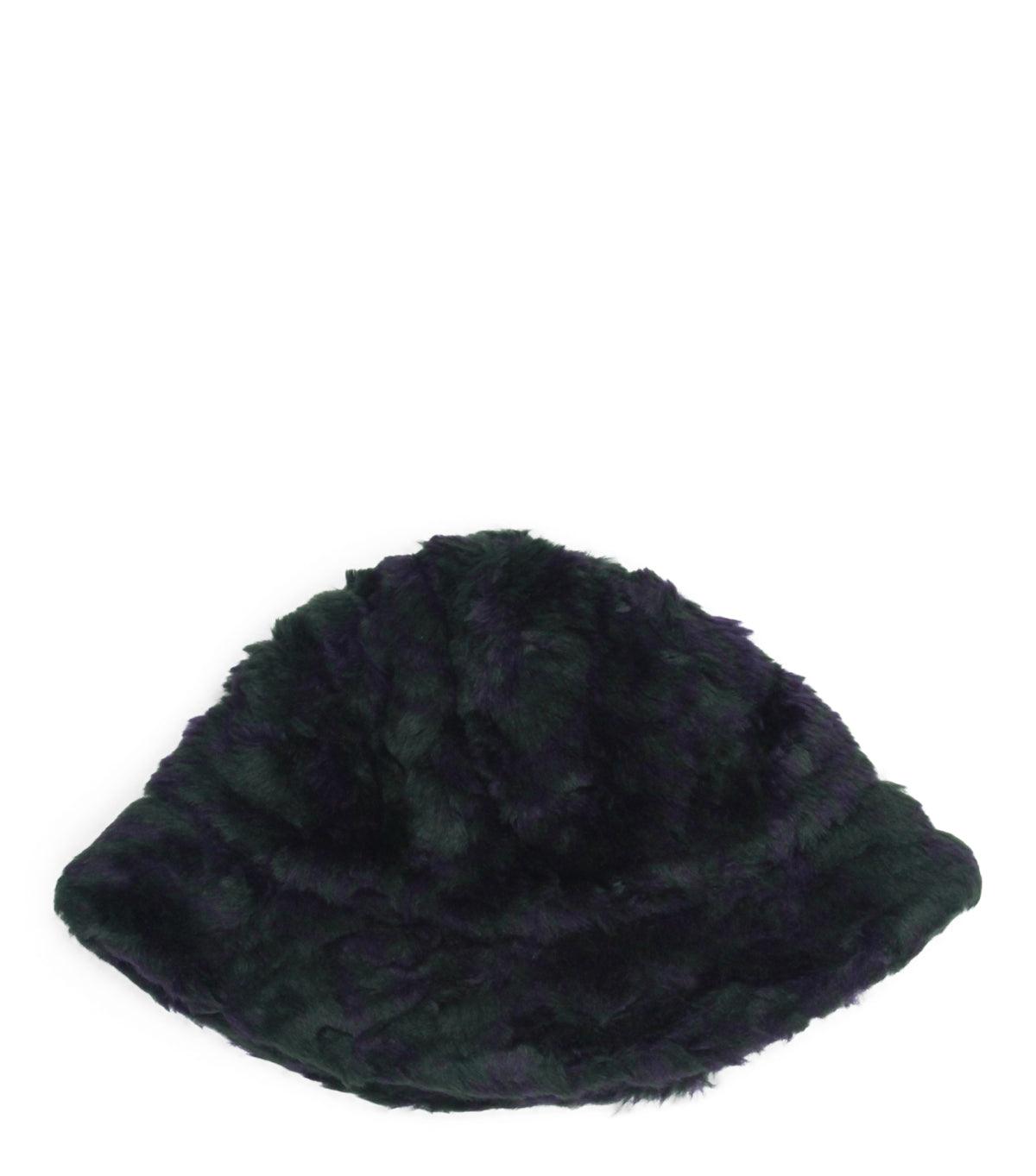 Needles Bermuda Hat Acrylic Fur Green Purple | SOMEWHERE