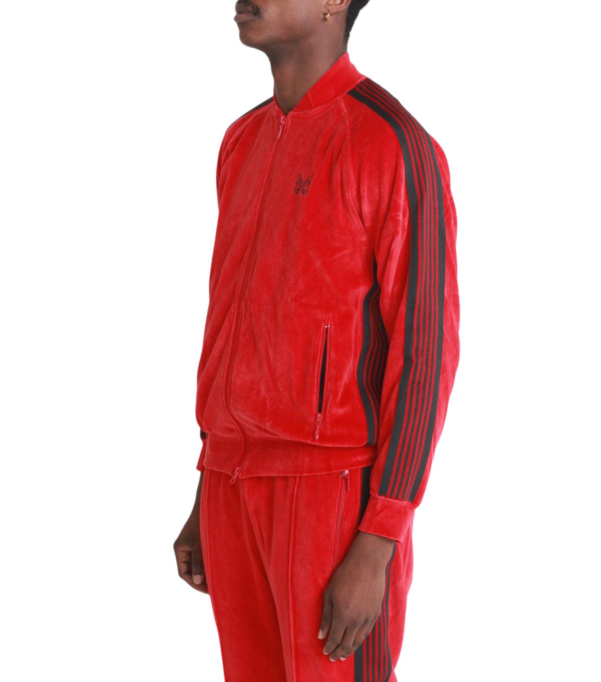 Needles R.C. Track Jacket Velour Red | SOMEWHERE