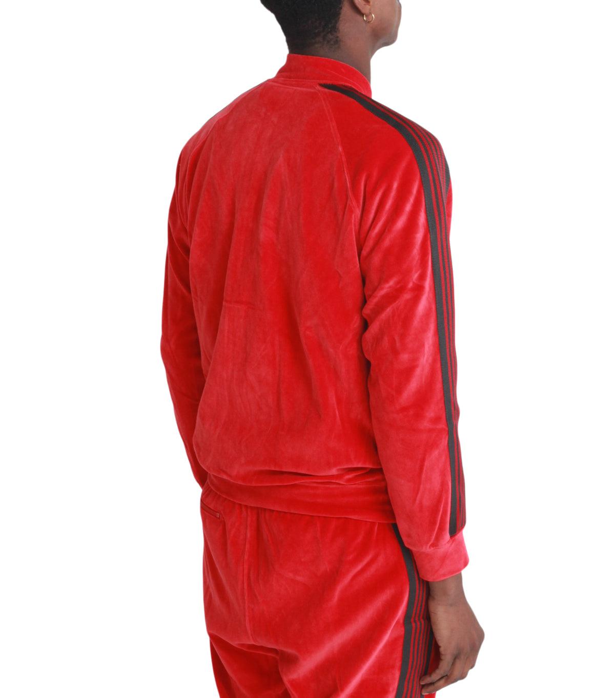 Needles R.C. Track Jacket Velour Red | SOMEWHERE
