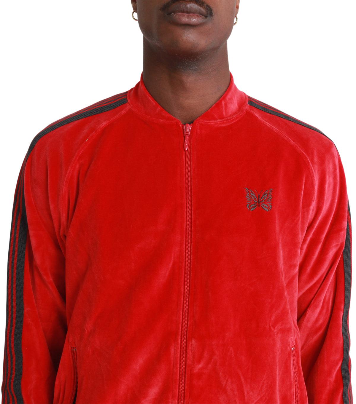 Needles R.C. Track Jacket Velour Red | SOMEWHERE