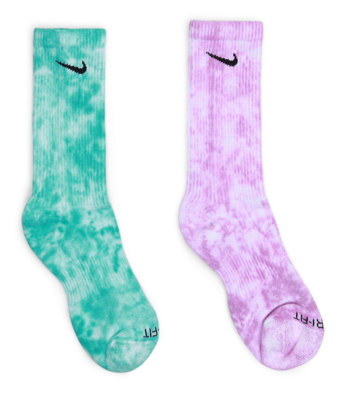 Nike Everyday Plus Tie Dye Crew Socks Blue Multi | SOMEWHERE