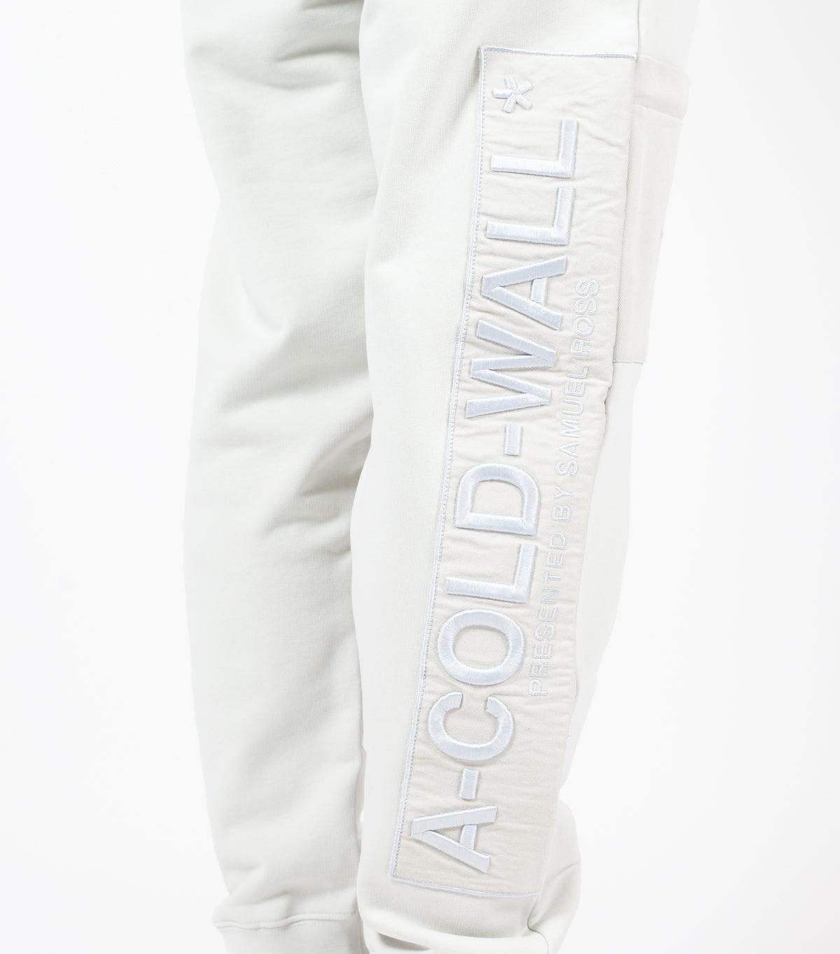 A-COLD-WALL* Logo Embroidery Sweat Pant White | SOMEWHERE