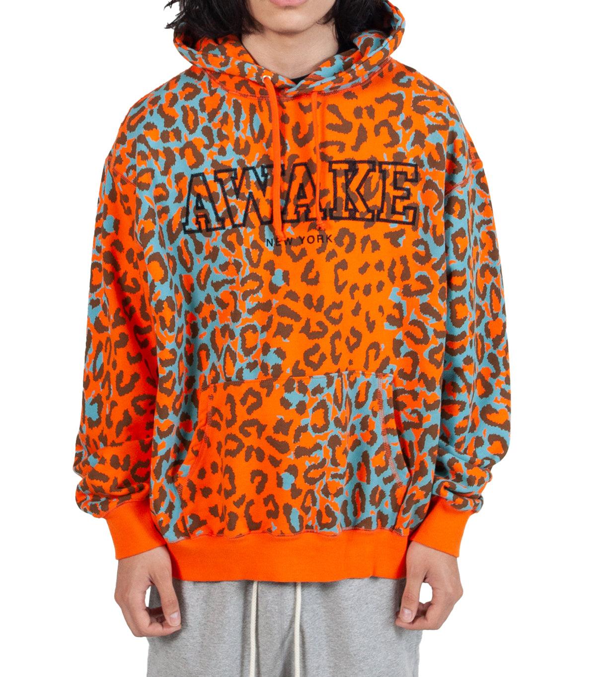 Awake Military Logo Embroidered Hoodie Leopard