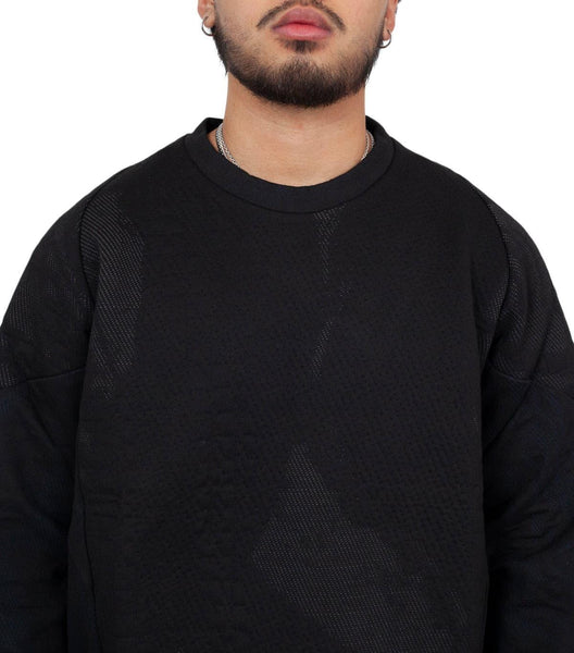 BYBORRE Weightmap Sweater Black Multi | SOMEWHERE