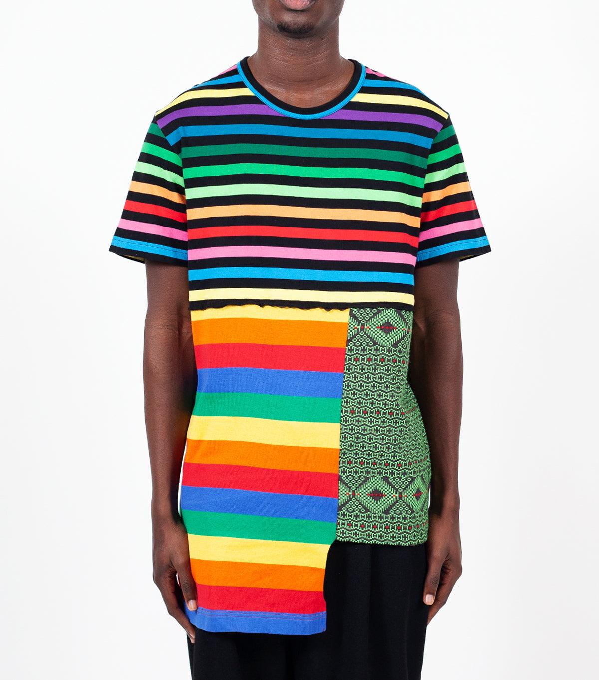 CdG Homme Plus Patchwork T-Shirt Multi Color | SOMEWHERE