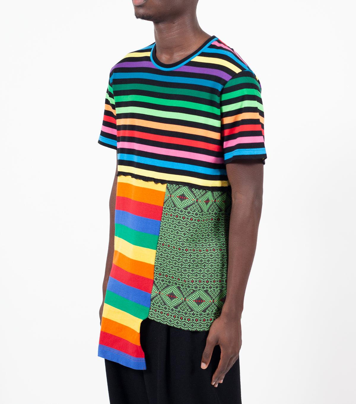 CdG Homme Plus Patchwork T-Shirt Multi Color | SOMEWHERE
