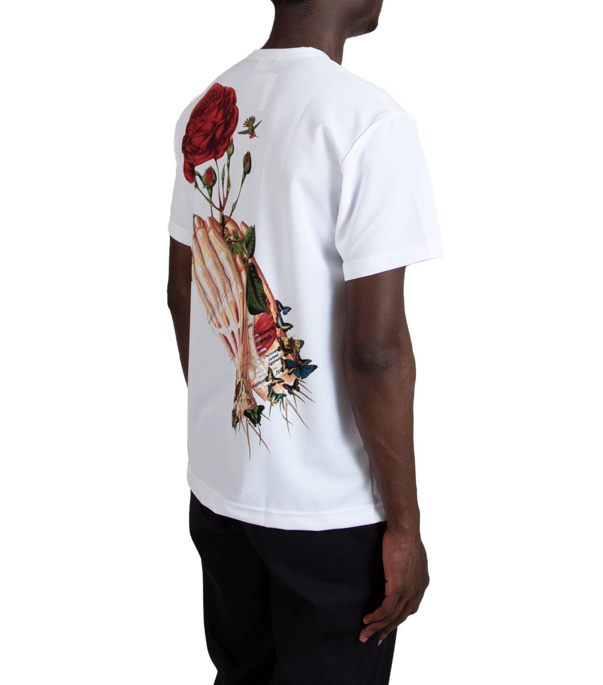 CdG Homme Plus Praying Hands T-Shirt White | SOMEWHERE