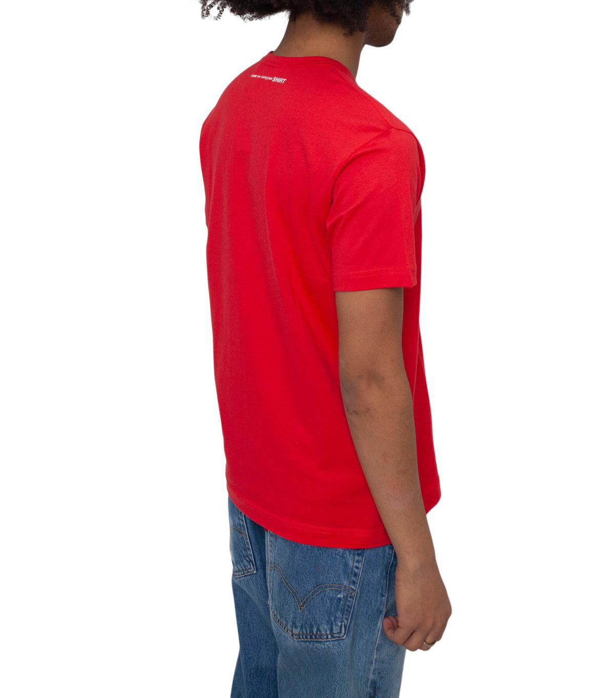 CdG SHIRT Rear Logo T-Shirt Red | SOMEWHERE