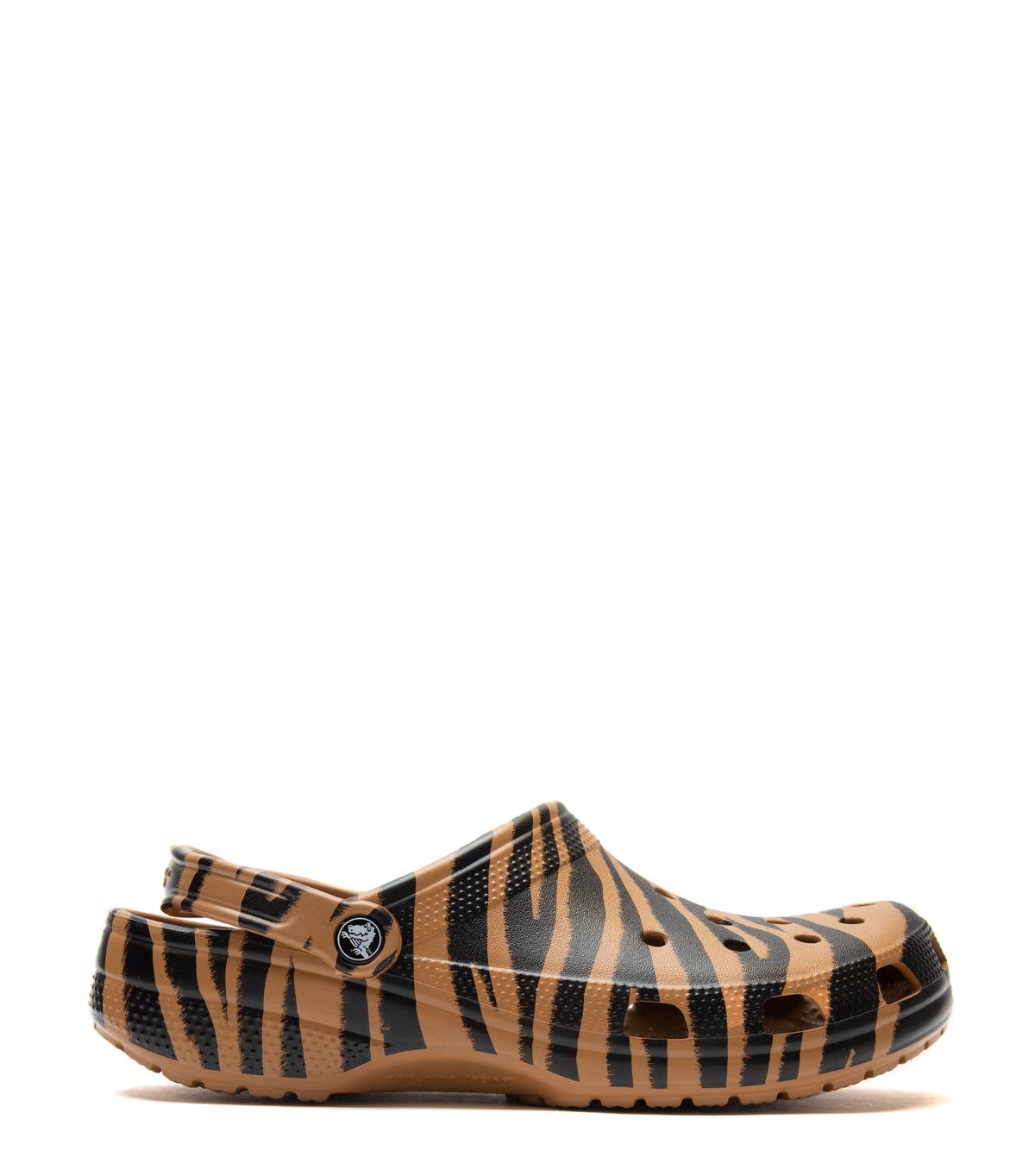 Crocs Classic Animal Print Clog Zebra | SOMEWHERE