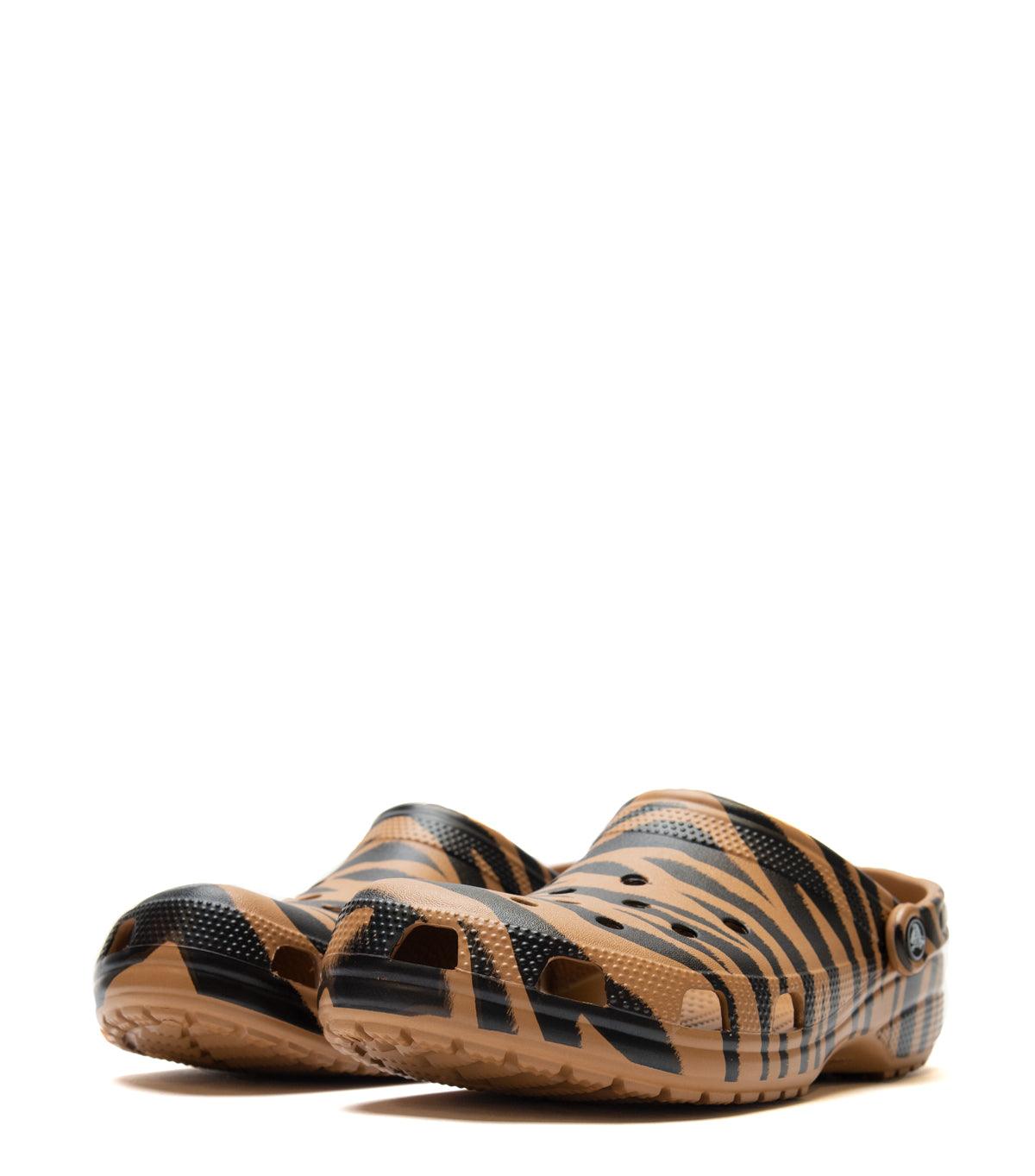 Crocs Classic Animal Print Clog Zebra | SOMEWHERE