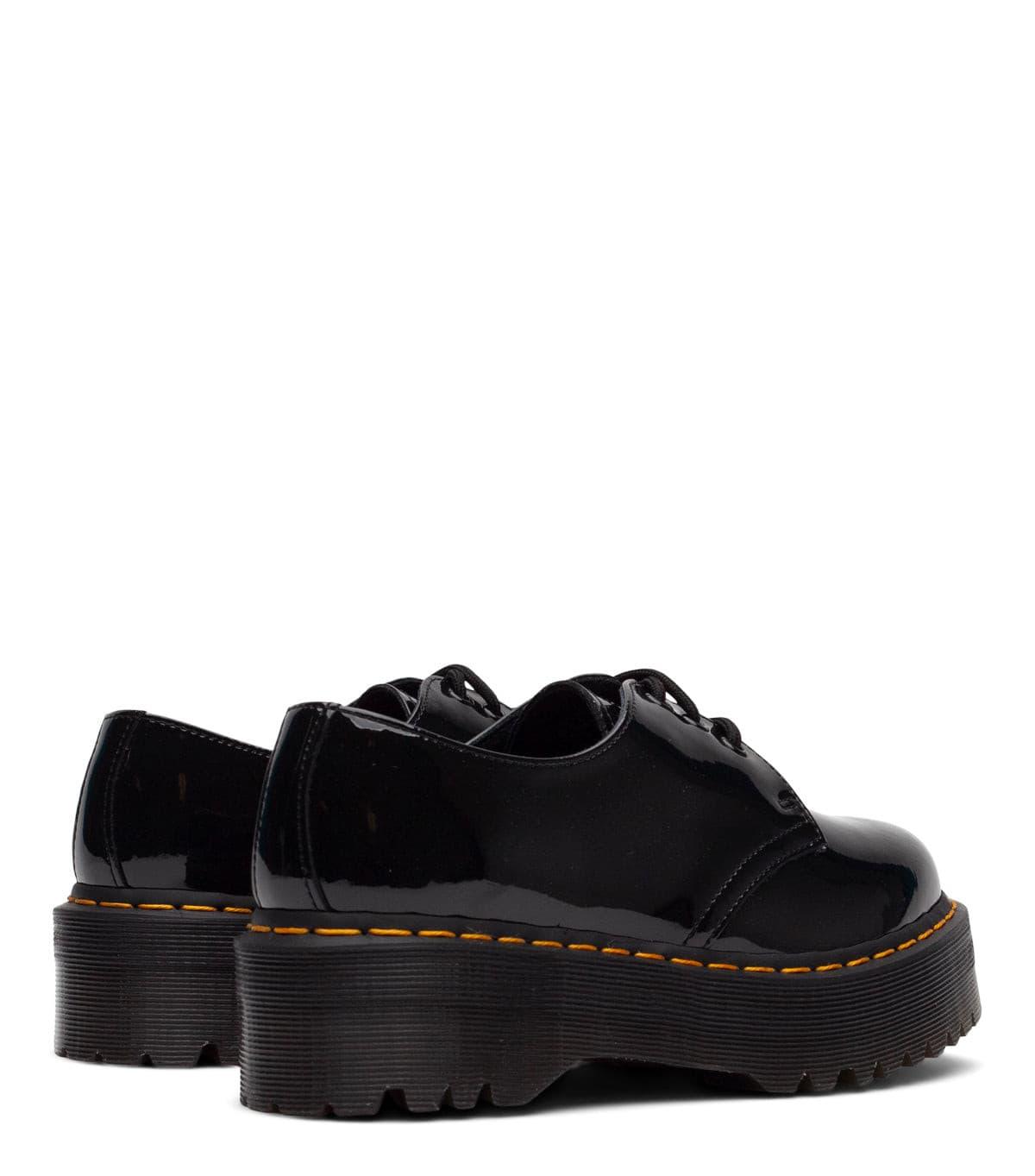 Dr. Martens 1461 Quad Patent Leather Platform Oxford Black | SOMEWHERE