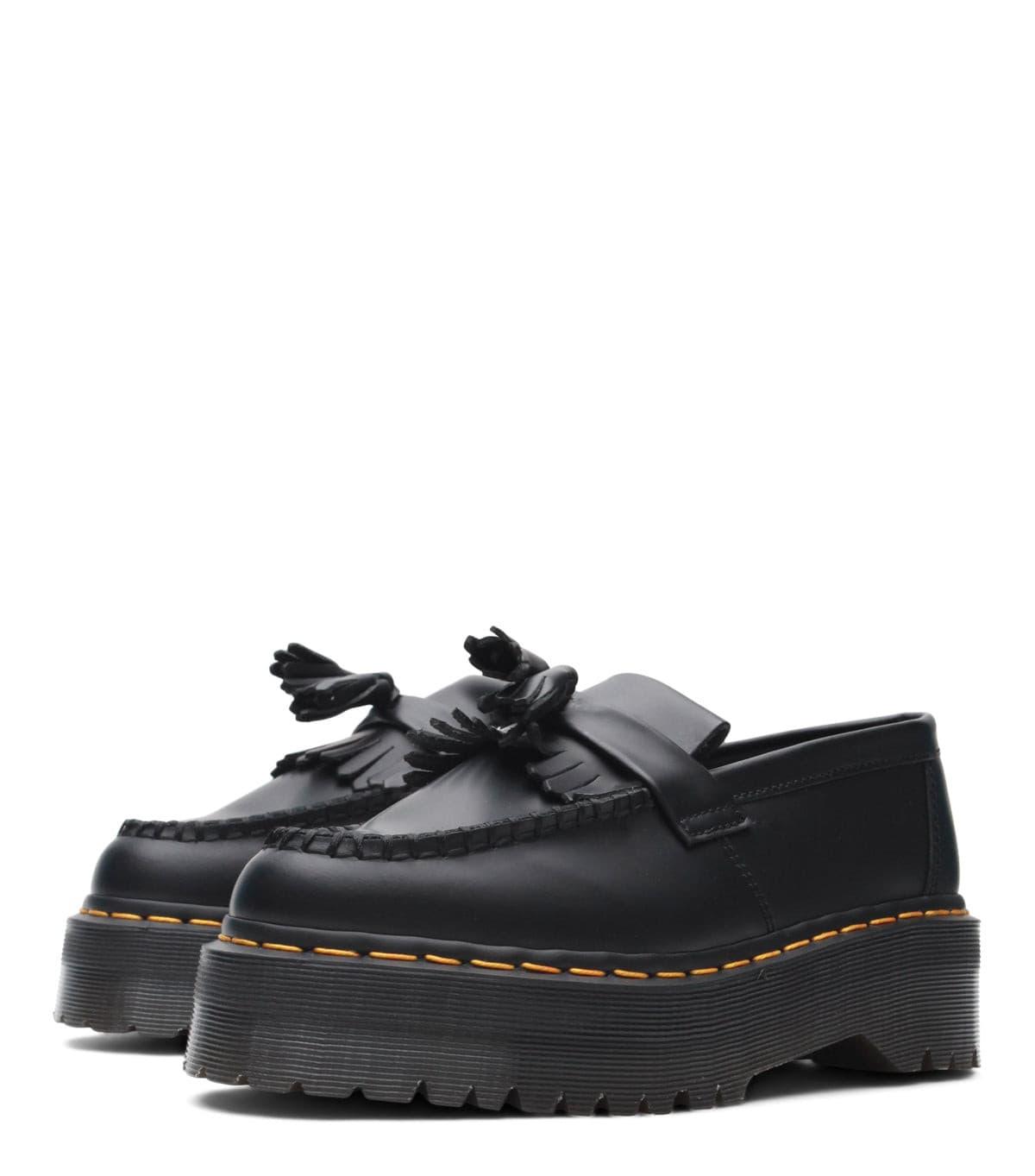 Dr. Martens Adrian Quad Smooth Black | SOMEWHERE