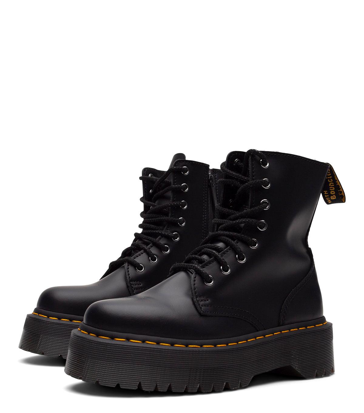 Dr. Martens Women's Jadon Smooth Leather Platform Boots Black | SOMEWHERE