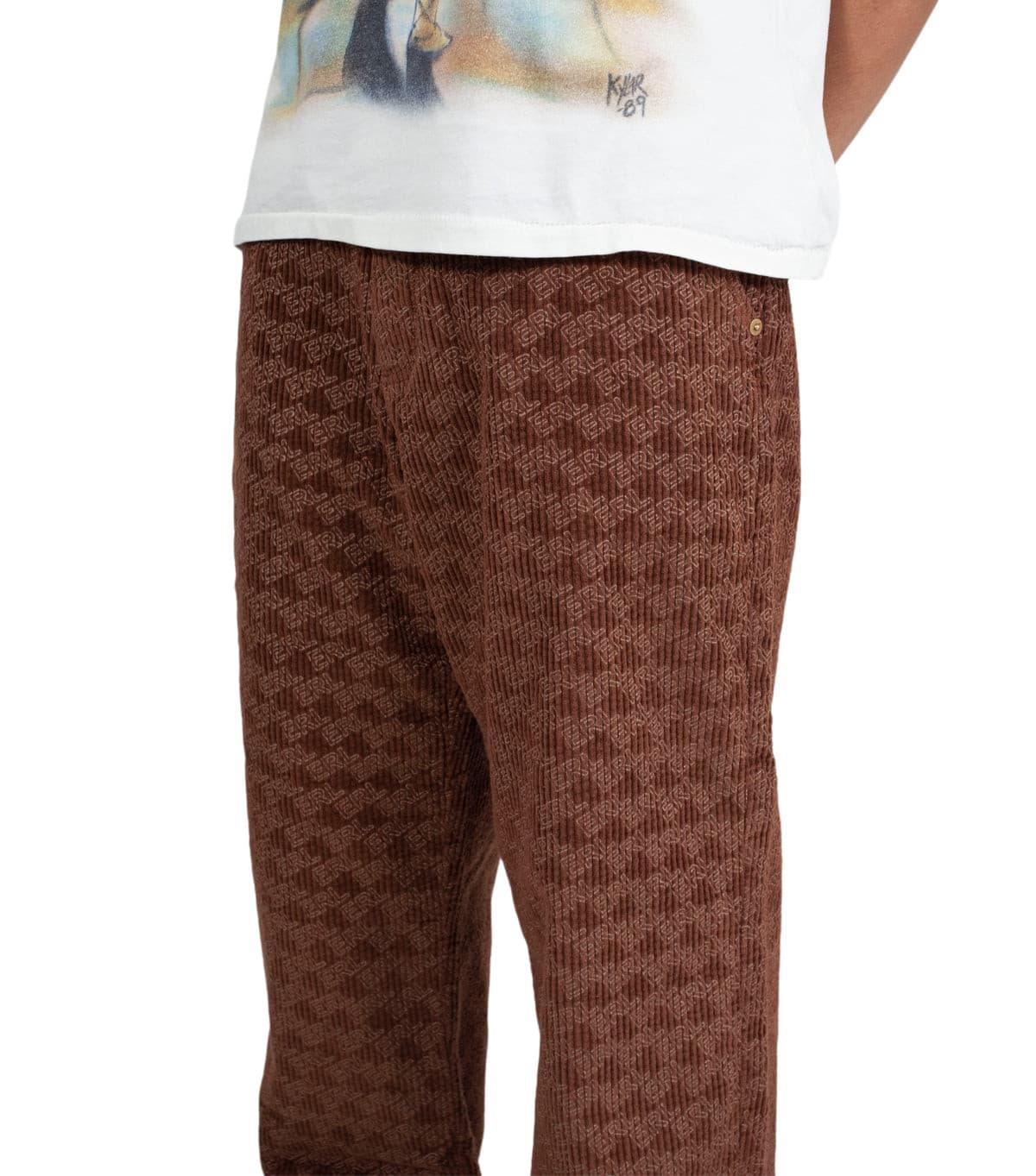 ERL Corduroy Embossed Pants Brown | SOMEWHERE