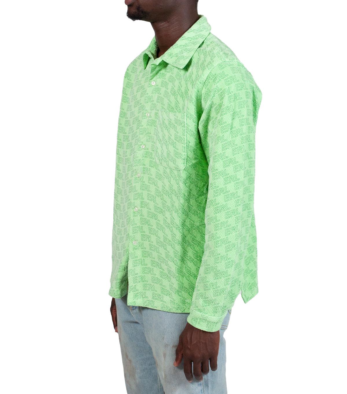ERL Straight Hem Shirt Green | SOMEWHERE