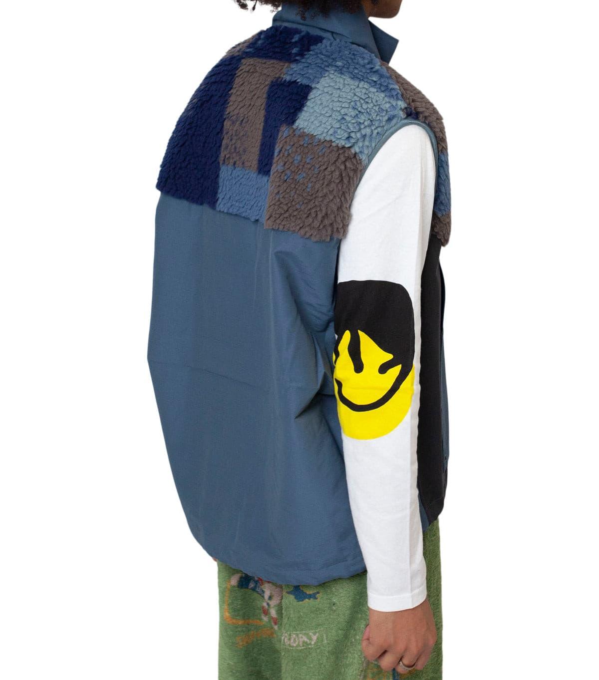 Kapital 60/40 Cloth X Tugihagi Fleece Hutte Vest Navy | SOMEWHERE
