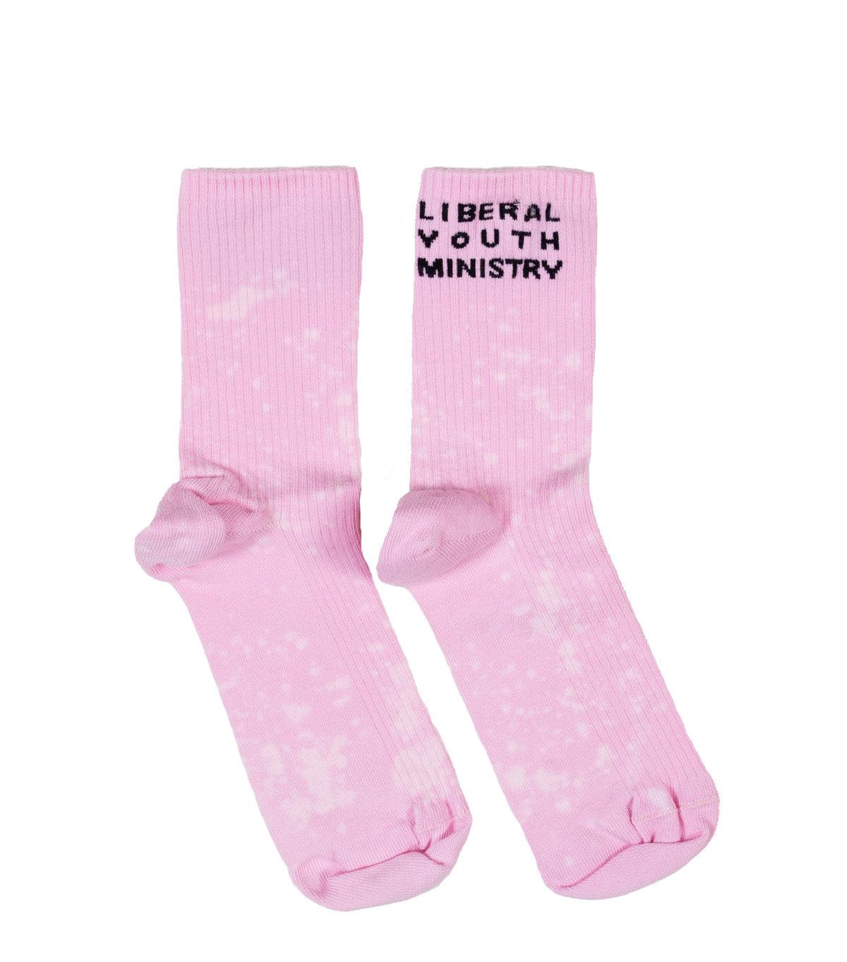Liberal Youth Ministry Bleach Socks Pink | SOMEWHERE